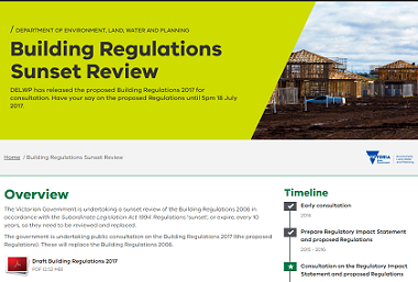 Building regulations regulatory impact statement (consultation website)